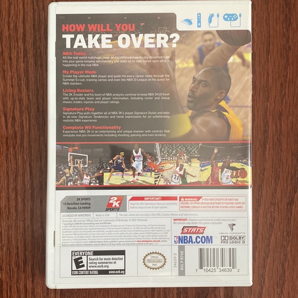 Wii Game — NBA 2K10 (1999-2009 Tenth Anniversary) - Picture 2 of 5
